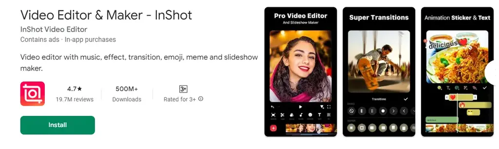 InShot Video Editing App Image